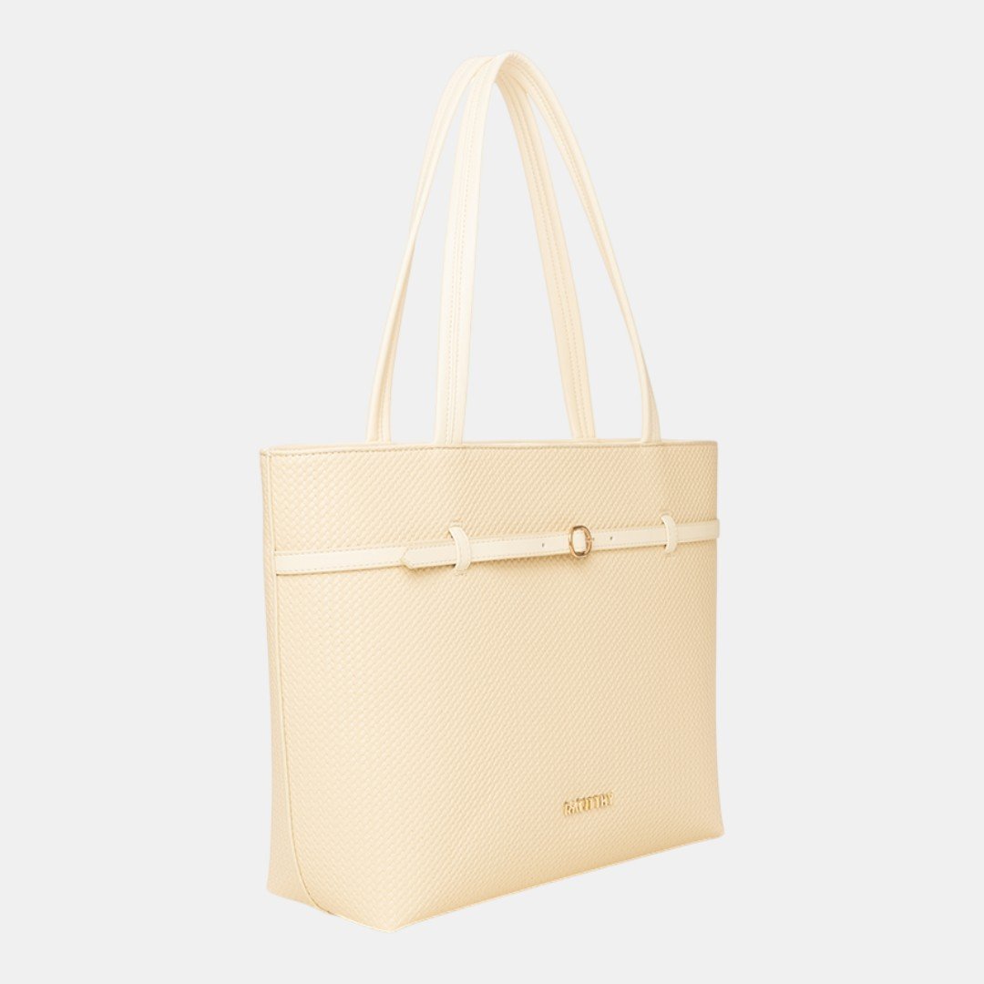Bolsa Rafitthy Tote Soft Texture Bege Marrom 3