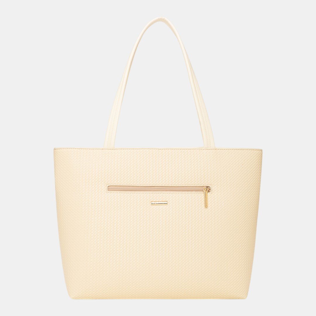 Bolsa Rafitthy Tote Soft Texture Bege Marrom 4