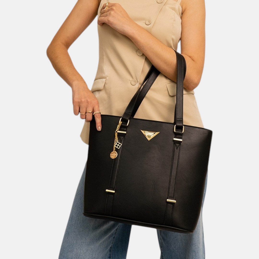 Bolsa Rafitthy Tote Signature Tassel Preta Preto 2