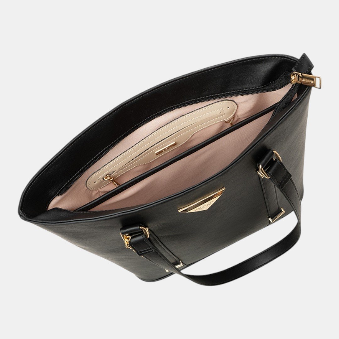 Bolsa Rafitthy Tote Signature Tassel Preta Preto 5