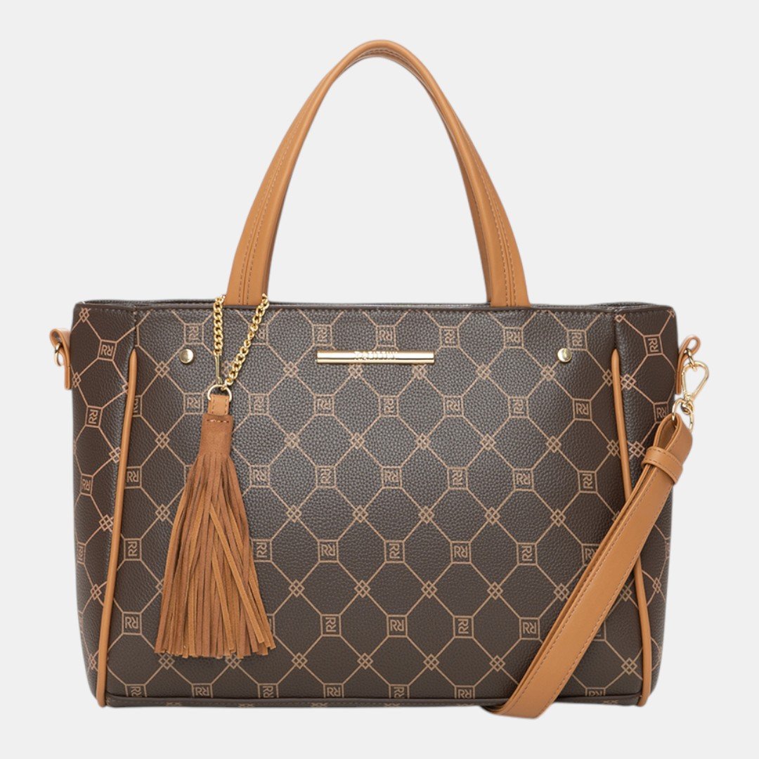 Bolsa Rafitthy Tote Signature Tassel Marrom