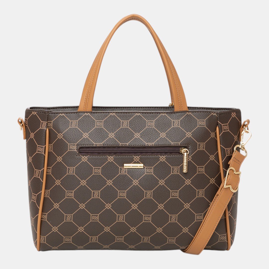 Bolsa Rafitthy Tote Signature Tassel Marrom Marrom 3