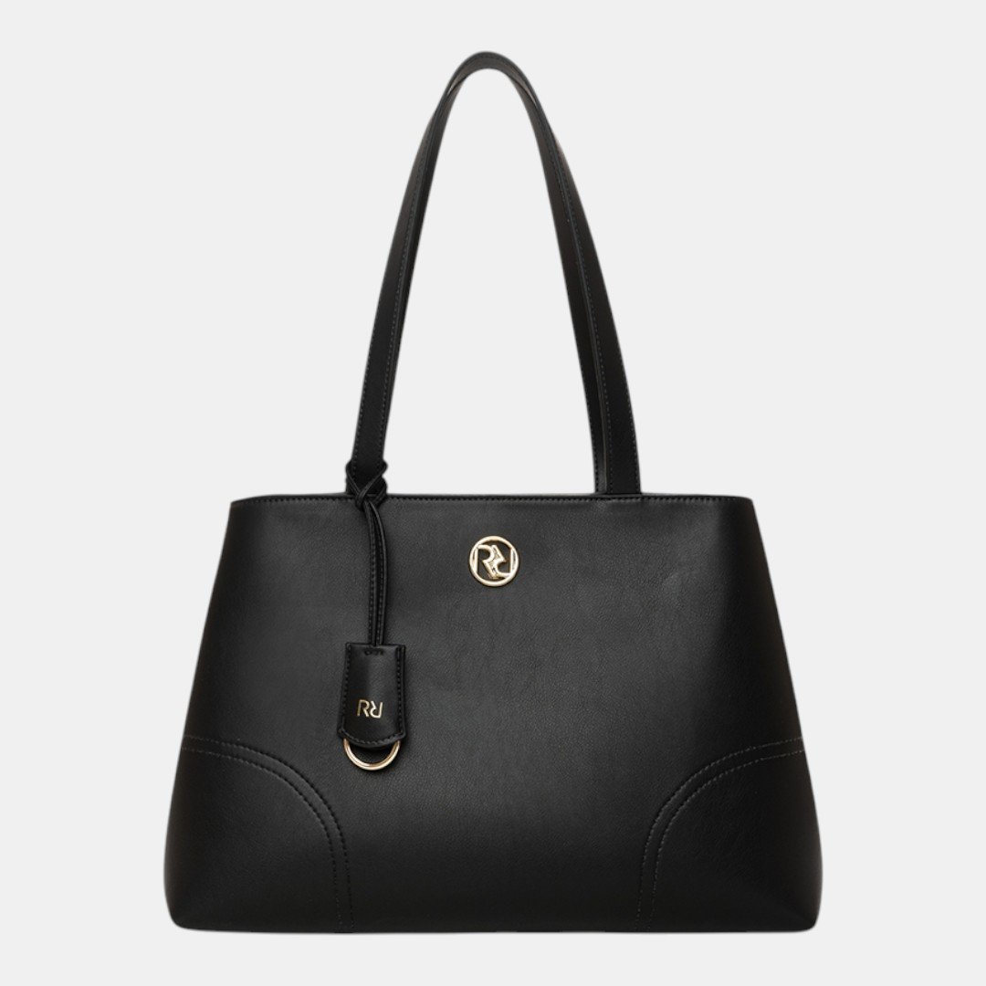 Bolsa Rafitthy Tote Signature Charm Preta