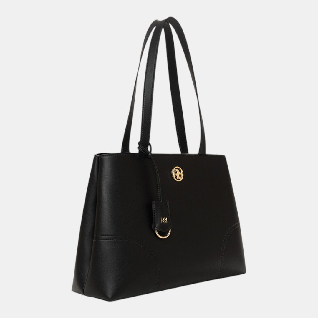 Bolsa Rafitthy Tote Signature Charm Preta Preto 2