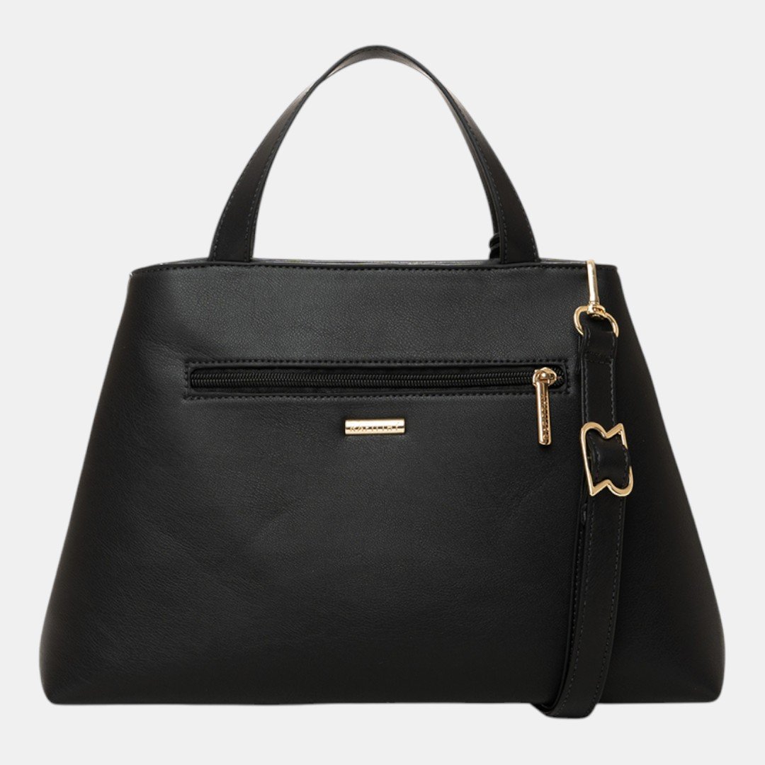 Bolsa Rafitthy Satchel Signature Duo Preta Preto 3