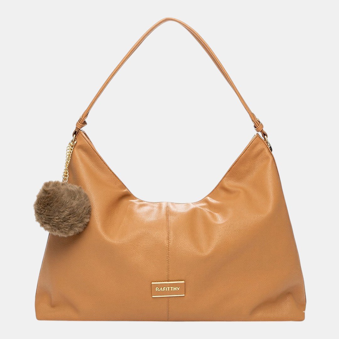 Bolsa Rafitthy Hobo Soft Glam Caramelo