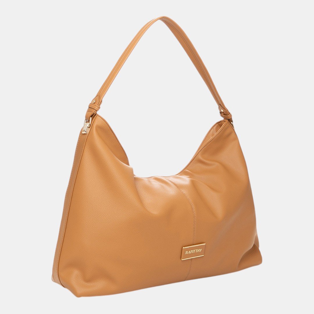 Bolsa Rafitthy Hobo Soft Glam Caramelo Bege 3