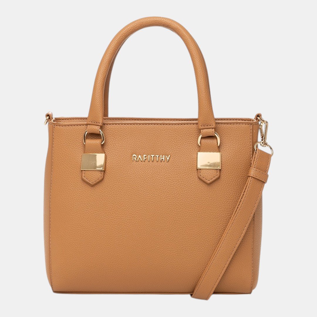 Bolsa Rafitthy Satchel Modern Class Caramelo