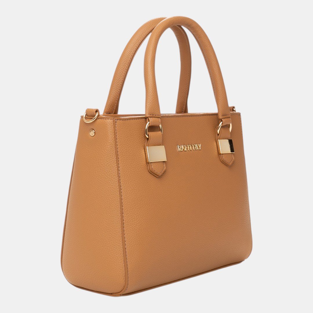 Bolsa Rafitthy Satchel Modern Class Caramelo Bege 3