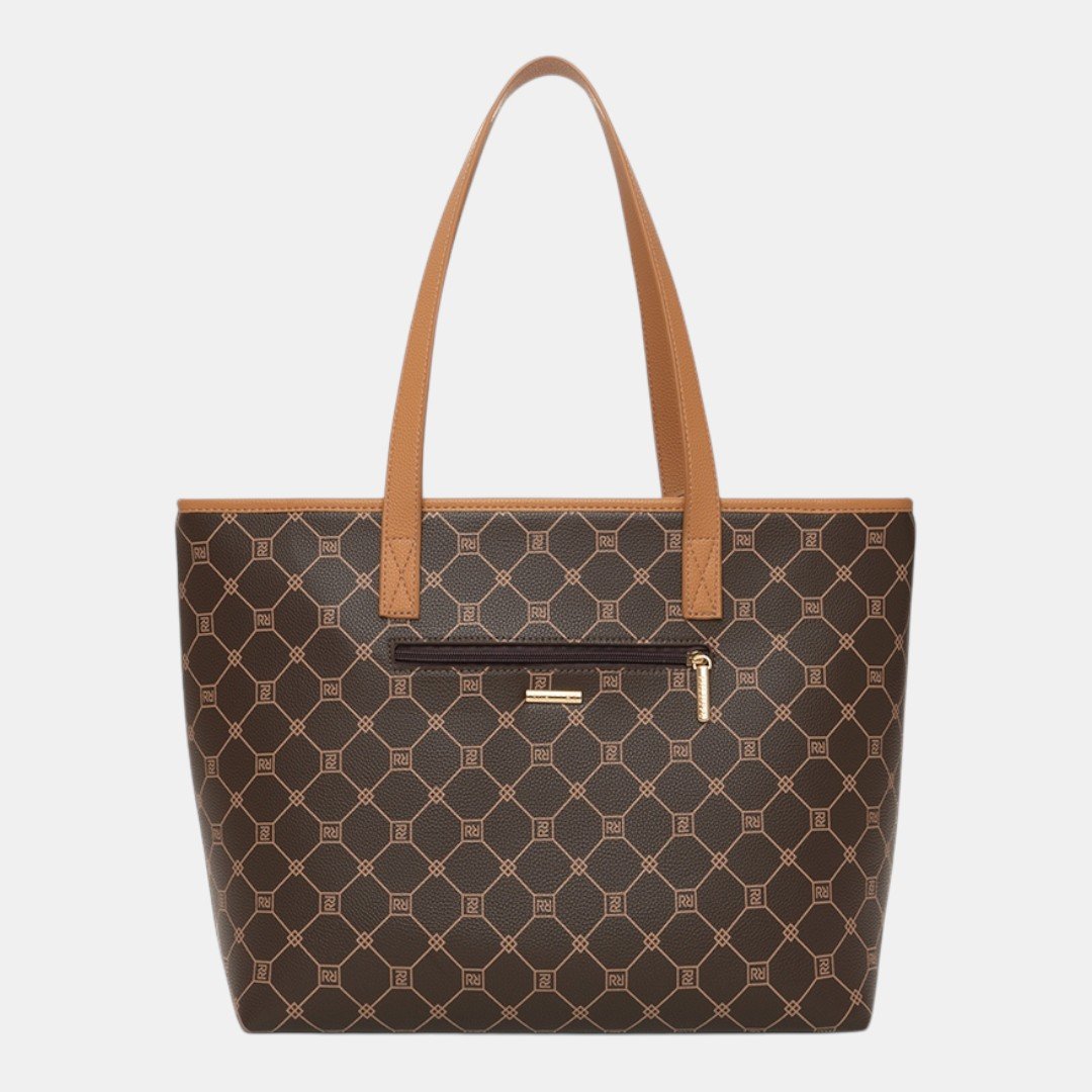Bolsa Rafitthy Tote Tassel Essential Monograma Marrom Marrom 4
