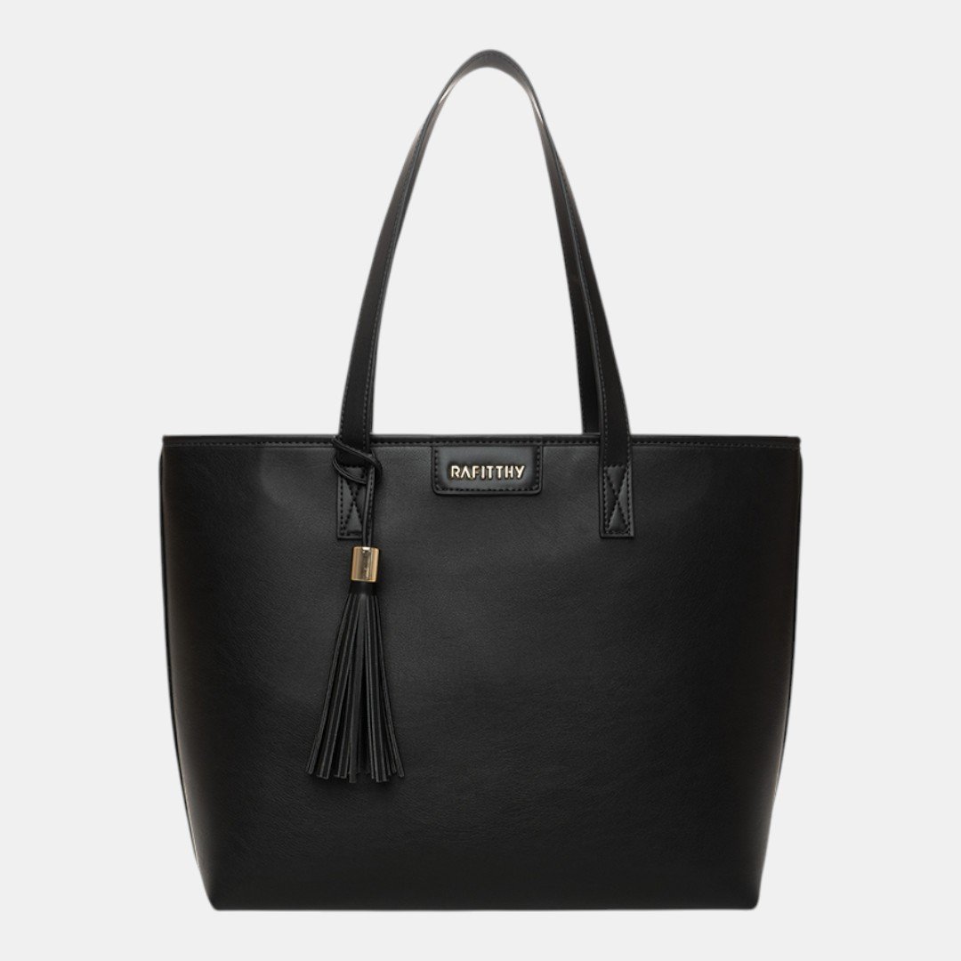 Bolsa Rafitthy Tote Tassel Essential Preta