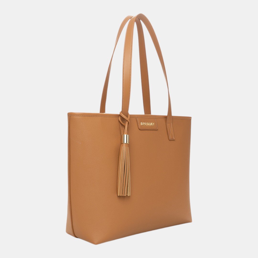 Bolsa Rafitthy Tote Tassel Essential Caramelo Bege 3