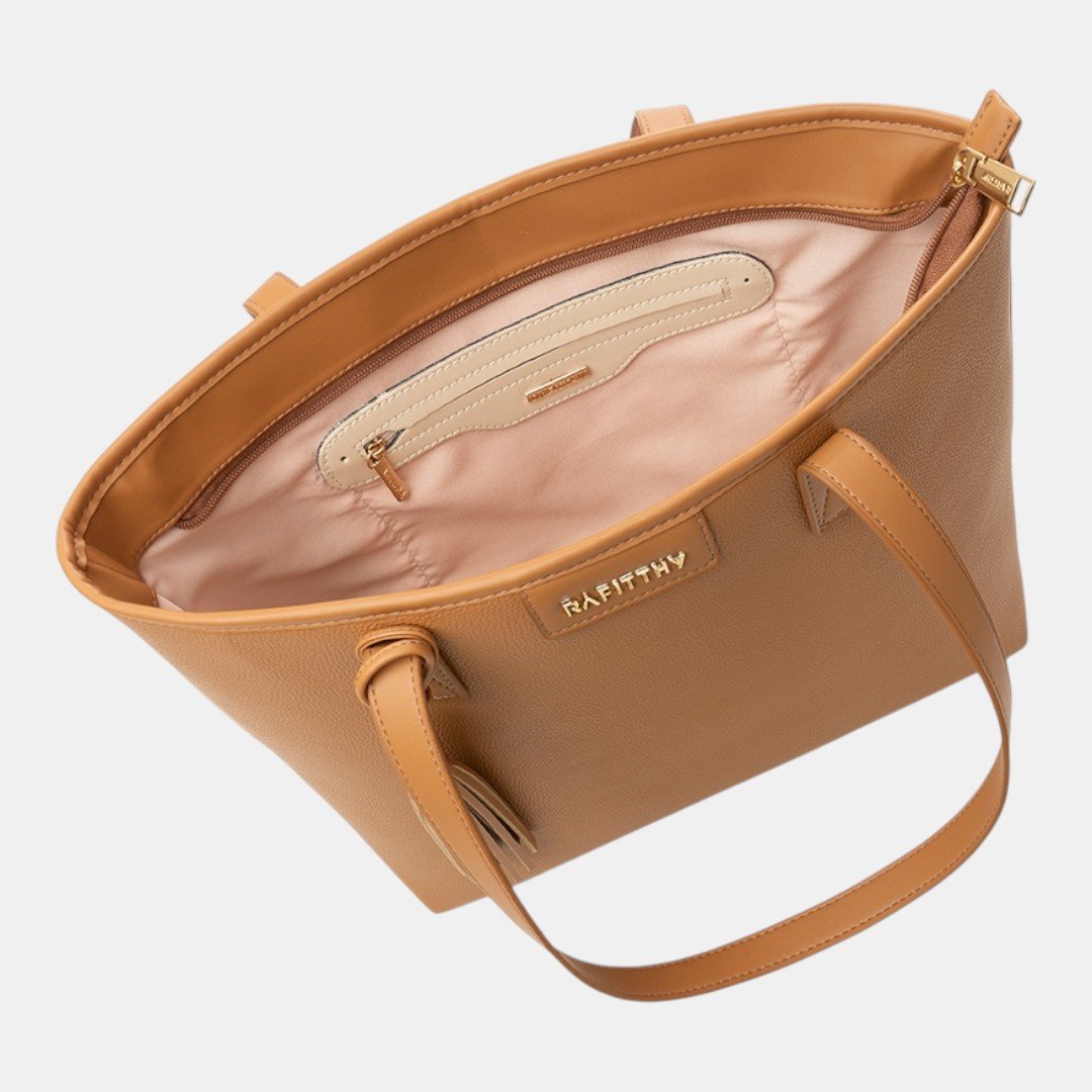 Bolsa Rafitthy Tote Tassel Essential Caramelo Bege 5