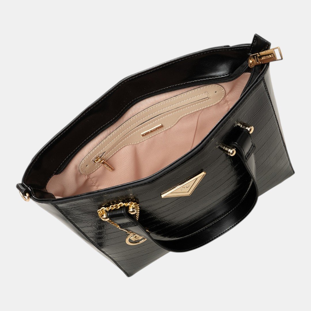 Bolsa Rafitthy Satchel Icon Charm Preta Preto 5