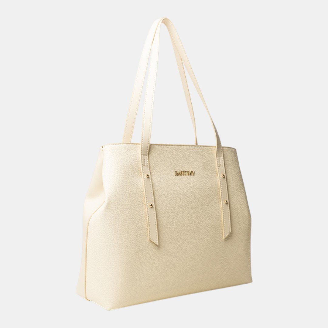 Bolsa Rafitthy Tote Minimal Luxe Off White Branco/Azul 2