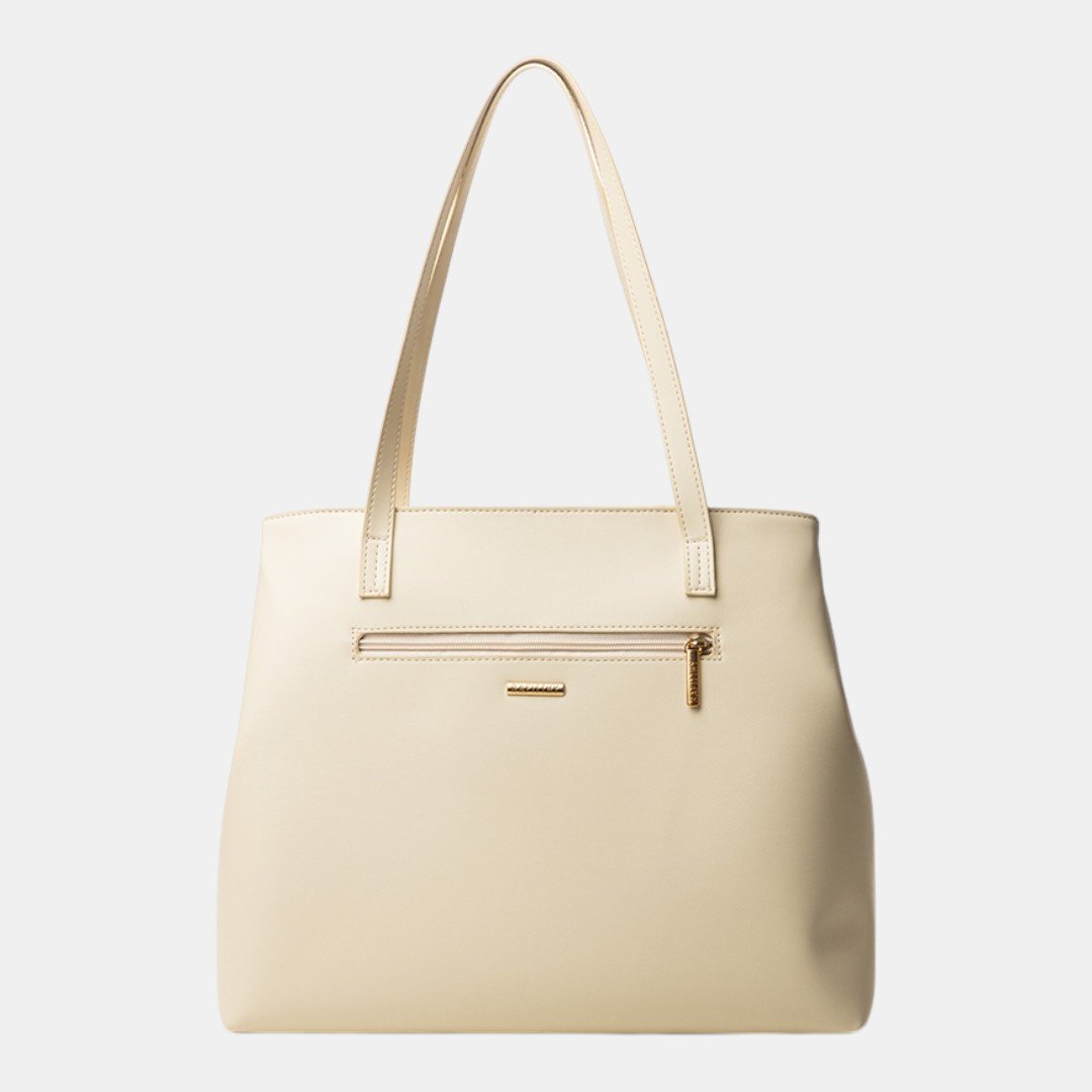 Bolsa Rafitthy Tote Minimal Luxe Off White Branco/Azul 4