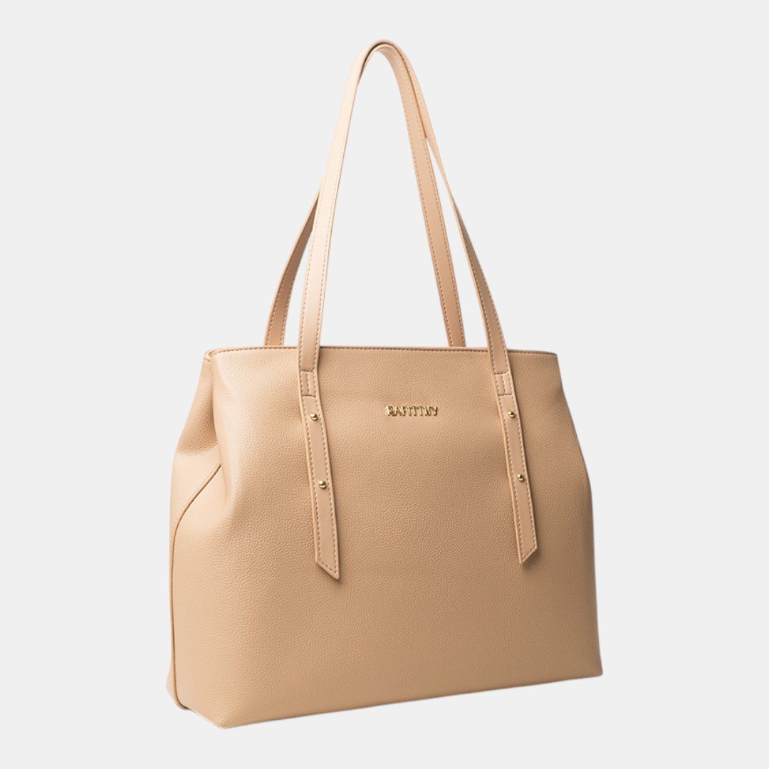 Bolsa Rafitthy Tote Minimal Luxe Nude Marrom 2