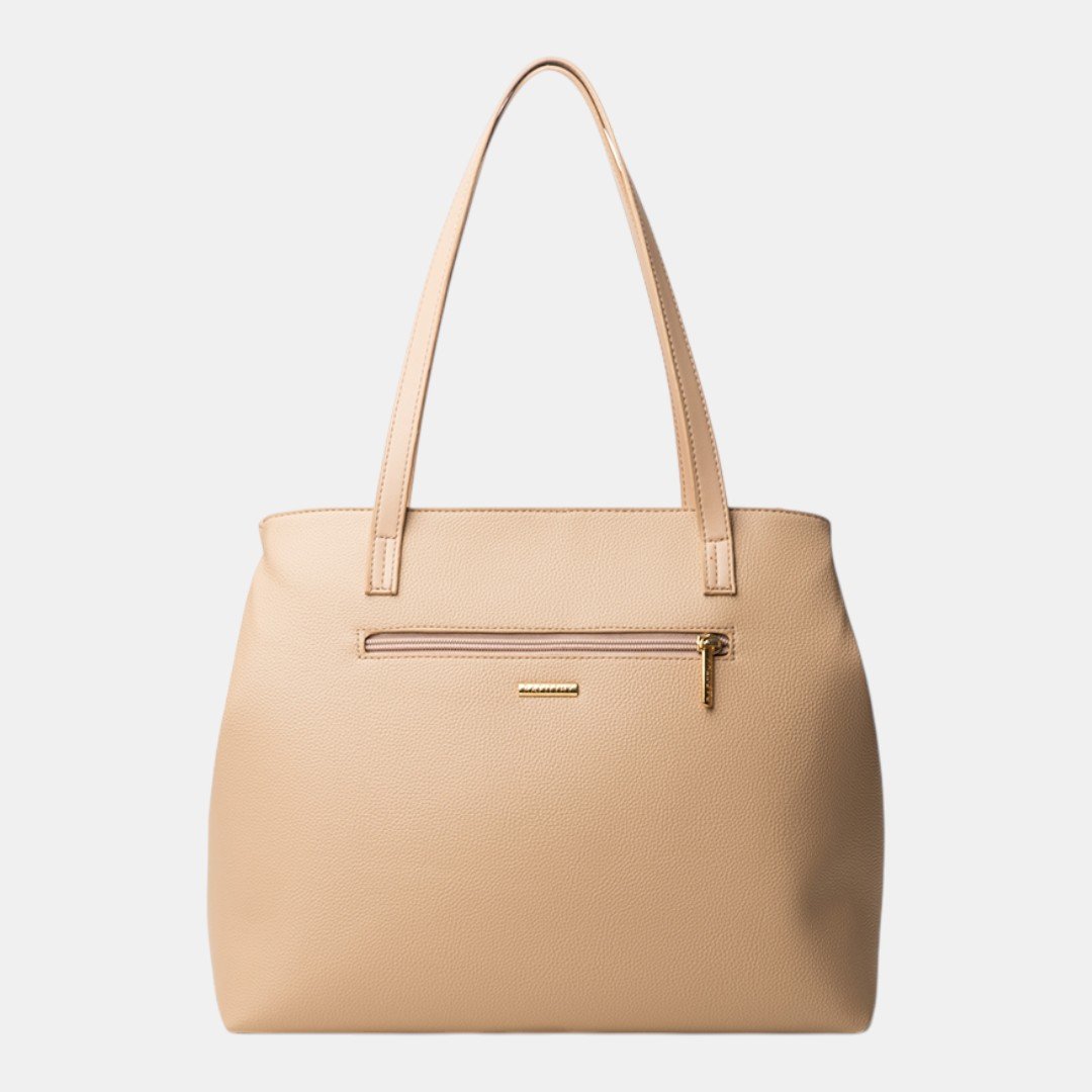 Bolsa Rafitthy Tote Minimal Luxe Nude Marrom 3