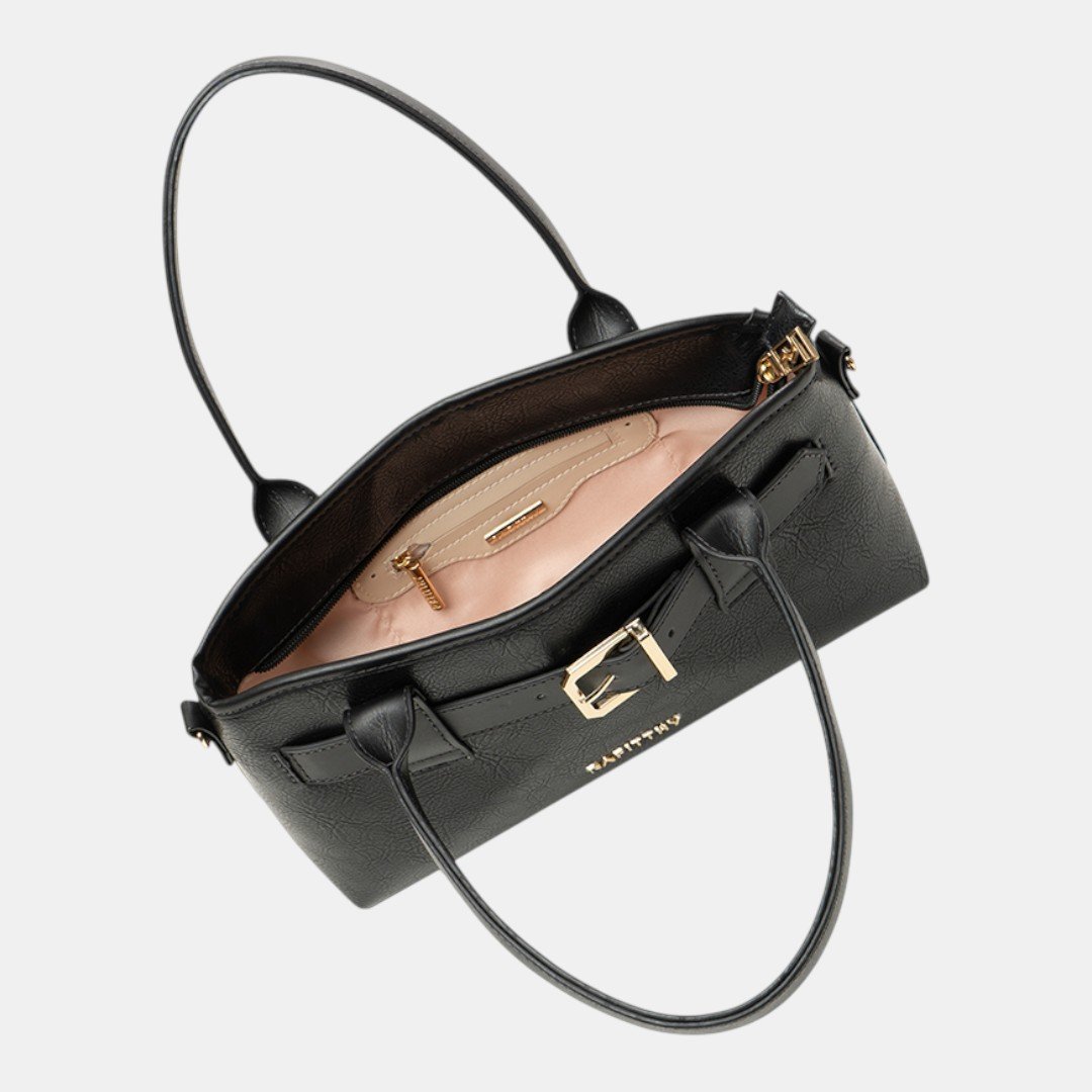 Bolsa Rafitthy Satchel Belt Chic Preto Preto 3