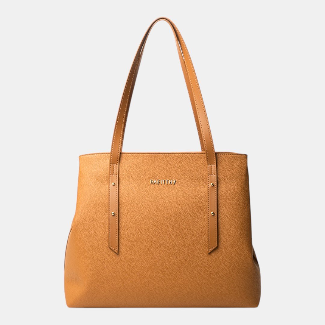 Bolsa Rafitthy Tote Minimal Luxe Caramelo
