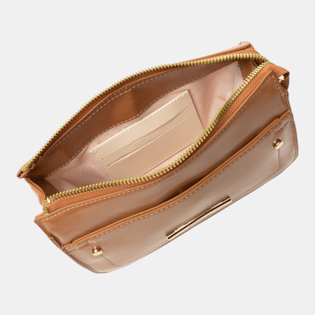 Bolsa Rafitthy Crossbody Tassel Glow Caramelo Marrom 5