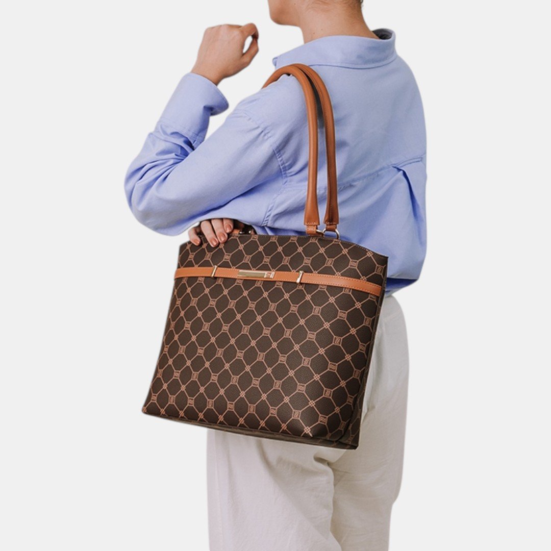 Bolsa Rafitthy Tote Classic Line Marrom Marrom 2