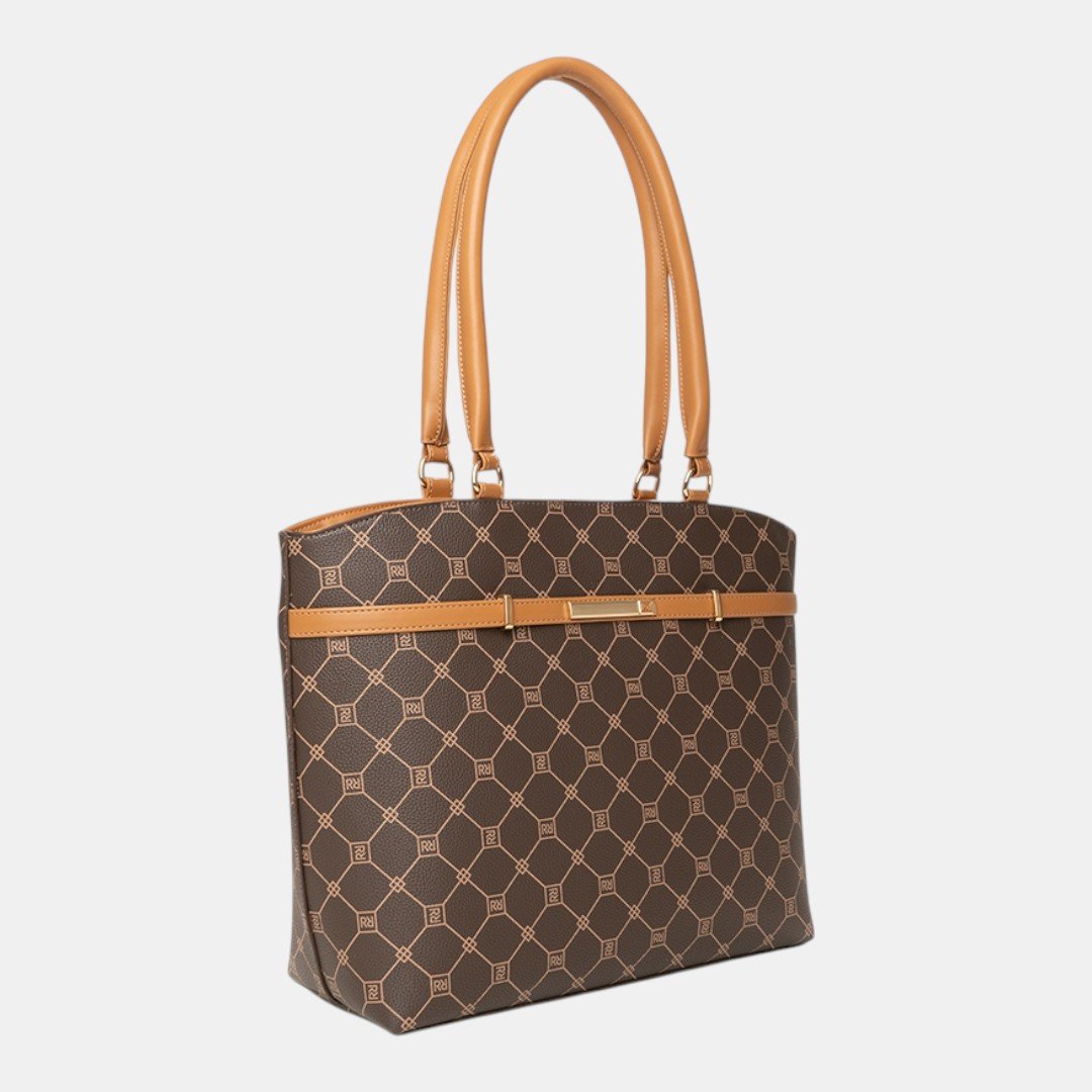 Bolsa Rafitthy Tote Classic Line Marrom Marrom 3