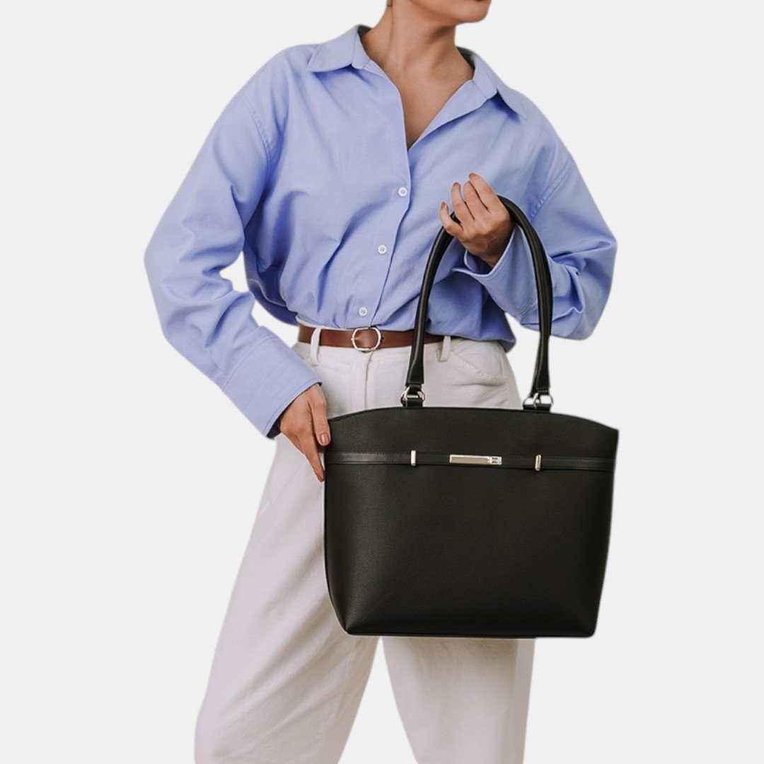 Bolsa Rafitthy Tote Classic Line Preta Preto 2