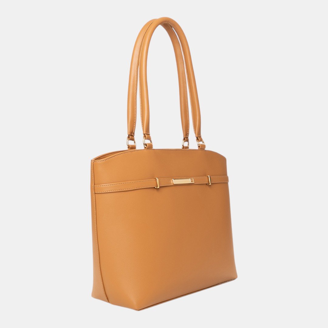 Bolsa Rafitthy Tote Classic Line Caramelo Marrom 3