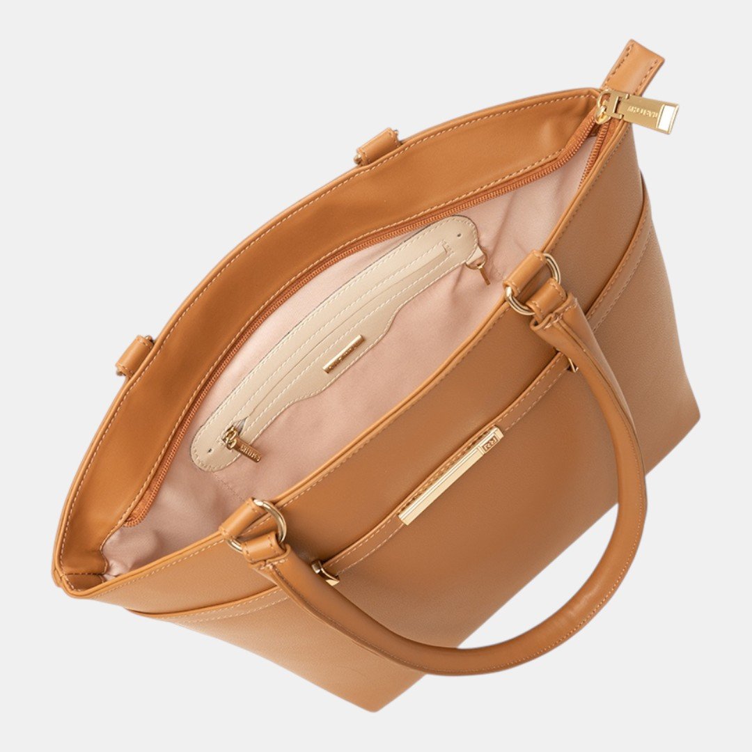 Bolsa Rafitthy Tote Classic Line Caramelo Marrom 5