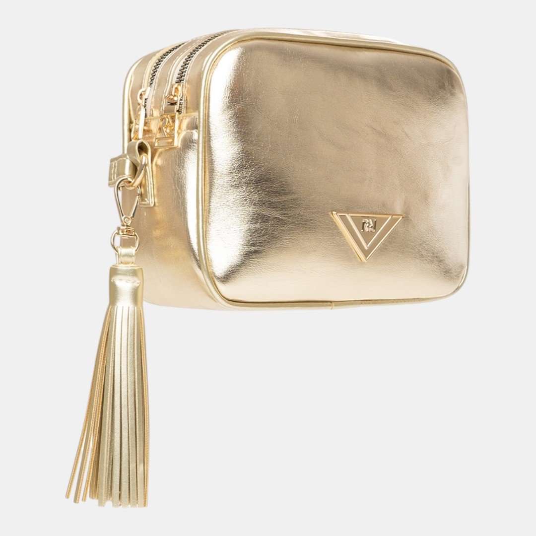 Mini Bolsa Rafitthy Camera Bag Tassel Chic Dourada Dourado 3