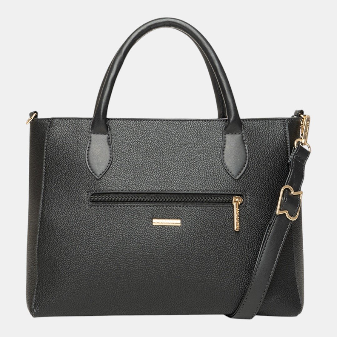 Bolsa Rafitthy Satchel Signature Charm Preta Preto 4