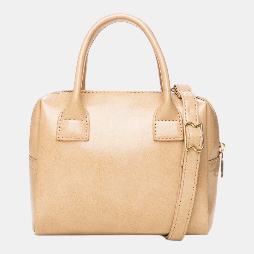 Bolsa Rafitthy Mini Bowling Luxe Nude Bege 3