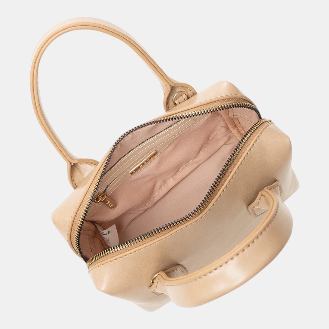 Bolsa Rafitthy Mini Bowling Luxe Nude Bege 4