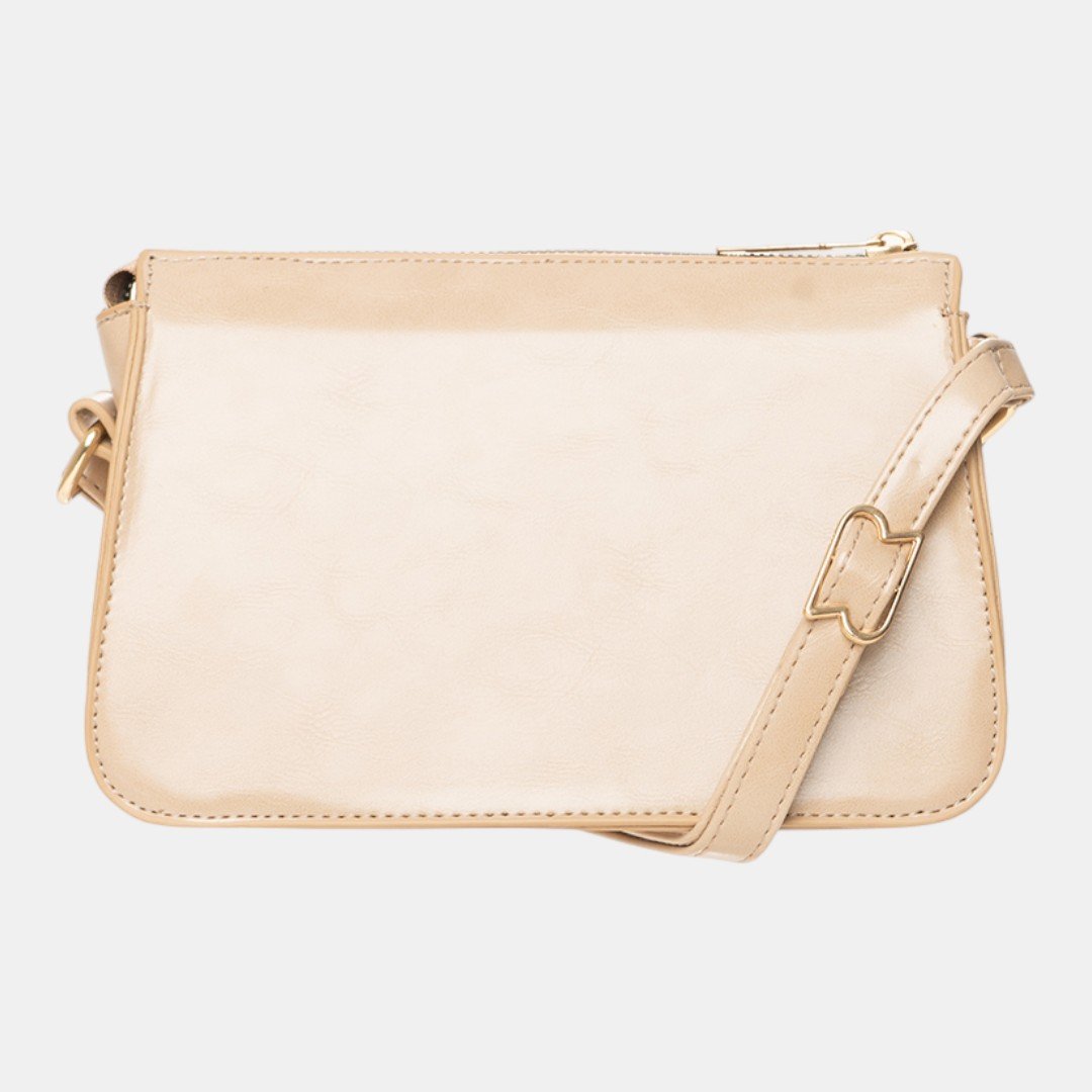 Bolsa Rafitthy Crossbody Tassel Glow Nude Bege 4