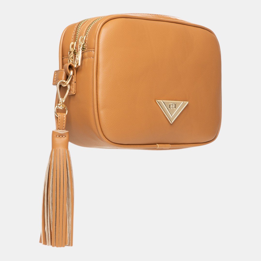 Mini Bolsa Rafitthy Camera Bag Tassel Chic Caramelo Bege 3