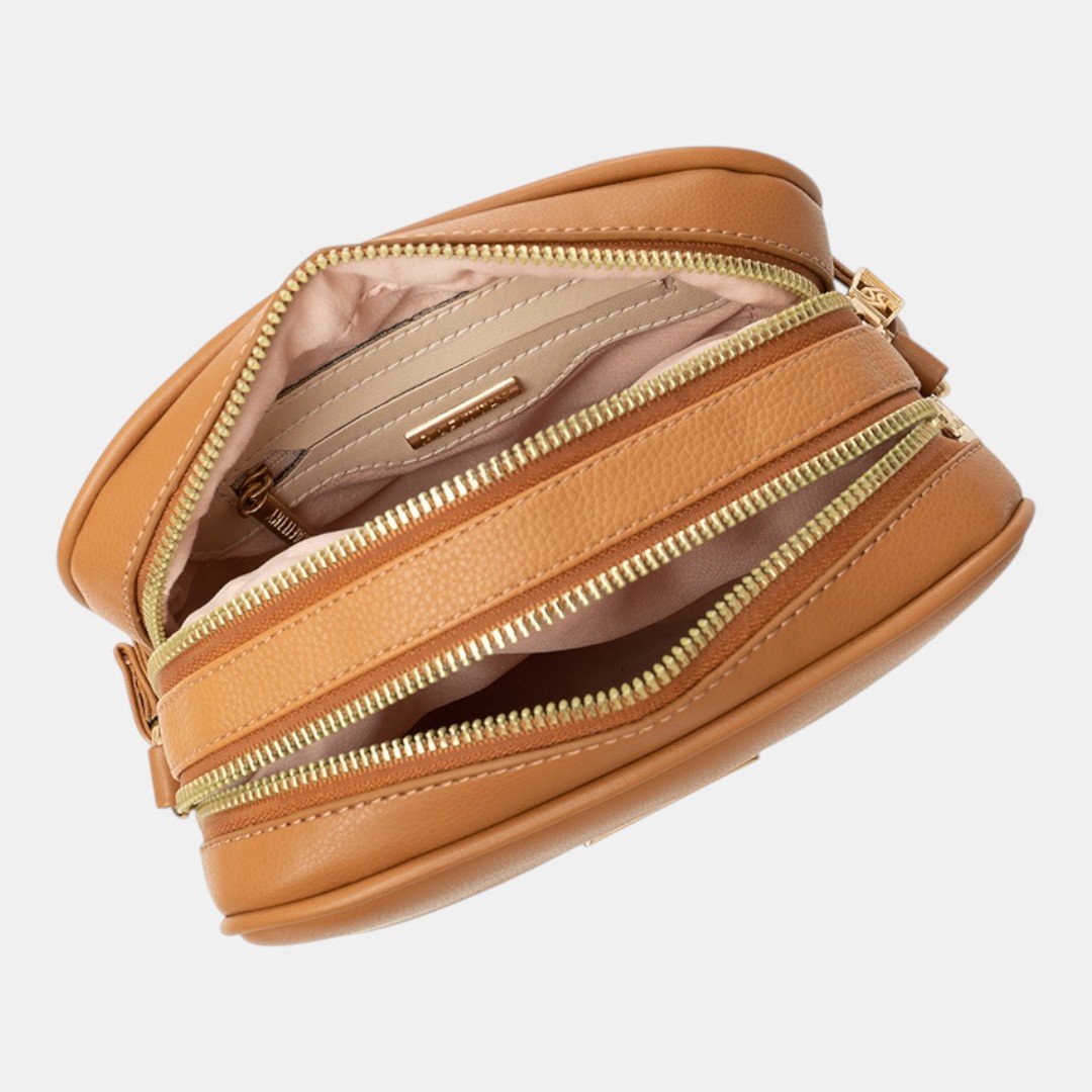 Mini Bolsa Rafitthy Camera Bag Tassel Chic Caramelo Bege 5