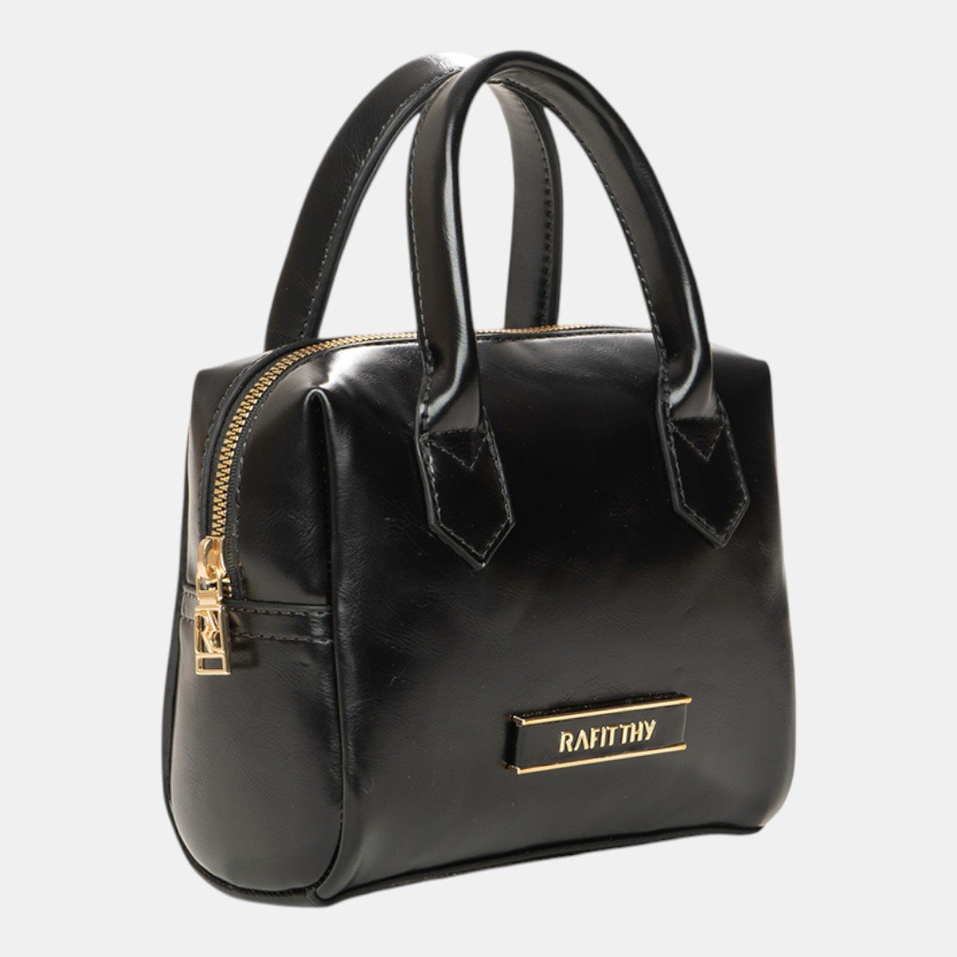 Bolsa Rafitthy Mini Bowling Luxe Preta Preto 5