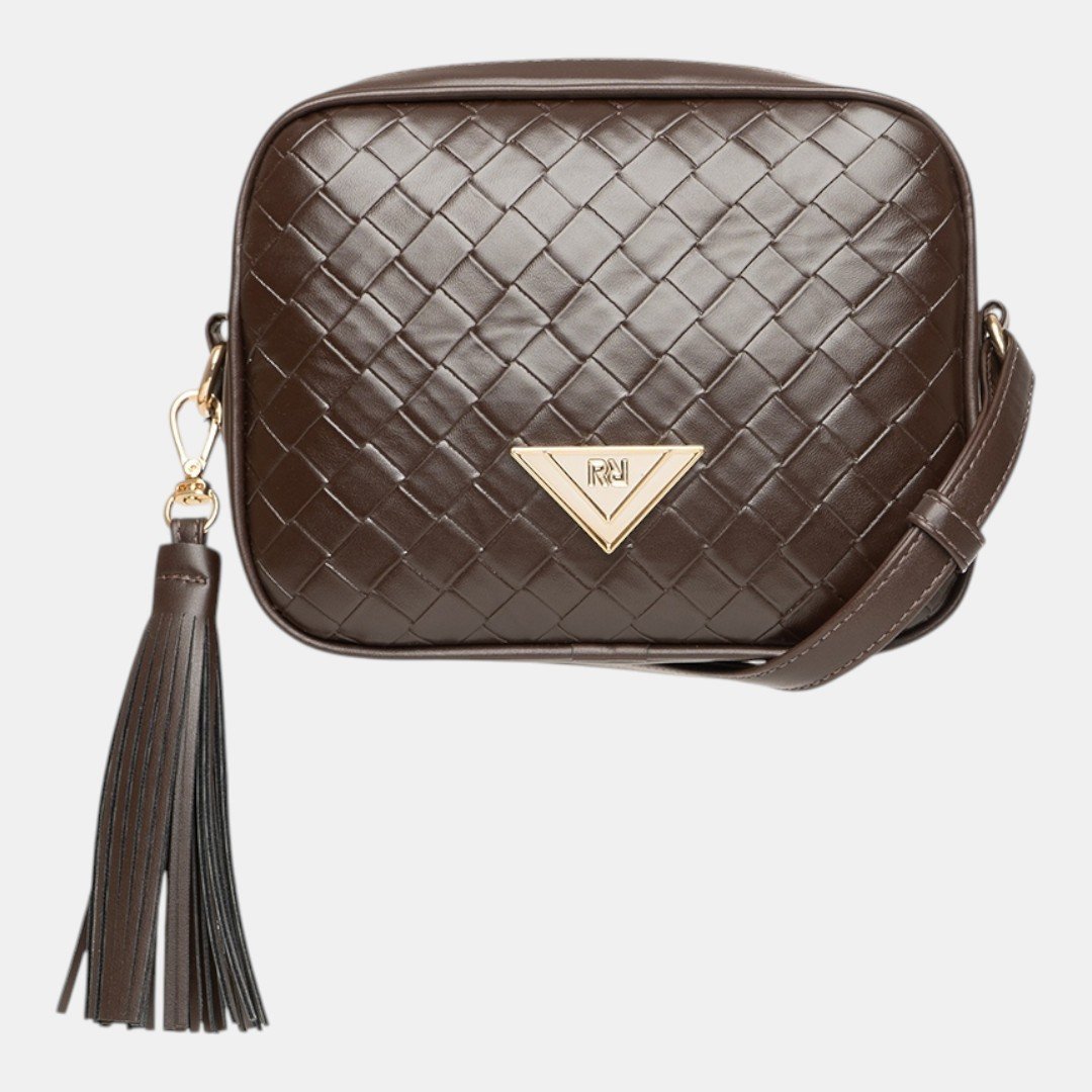 Mini Bolsa Rafitthy Camera Bag Tassel Chic Marrom