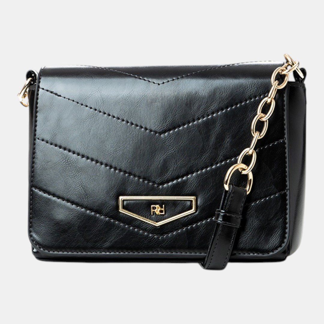Mini Bolsa Rafitthy Crossbody Chain Glam Preta