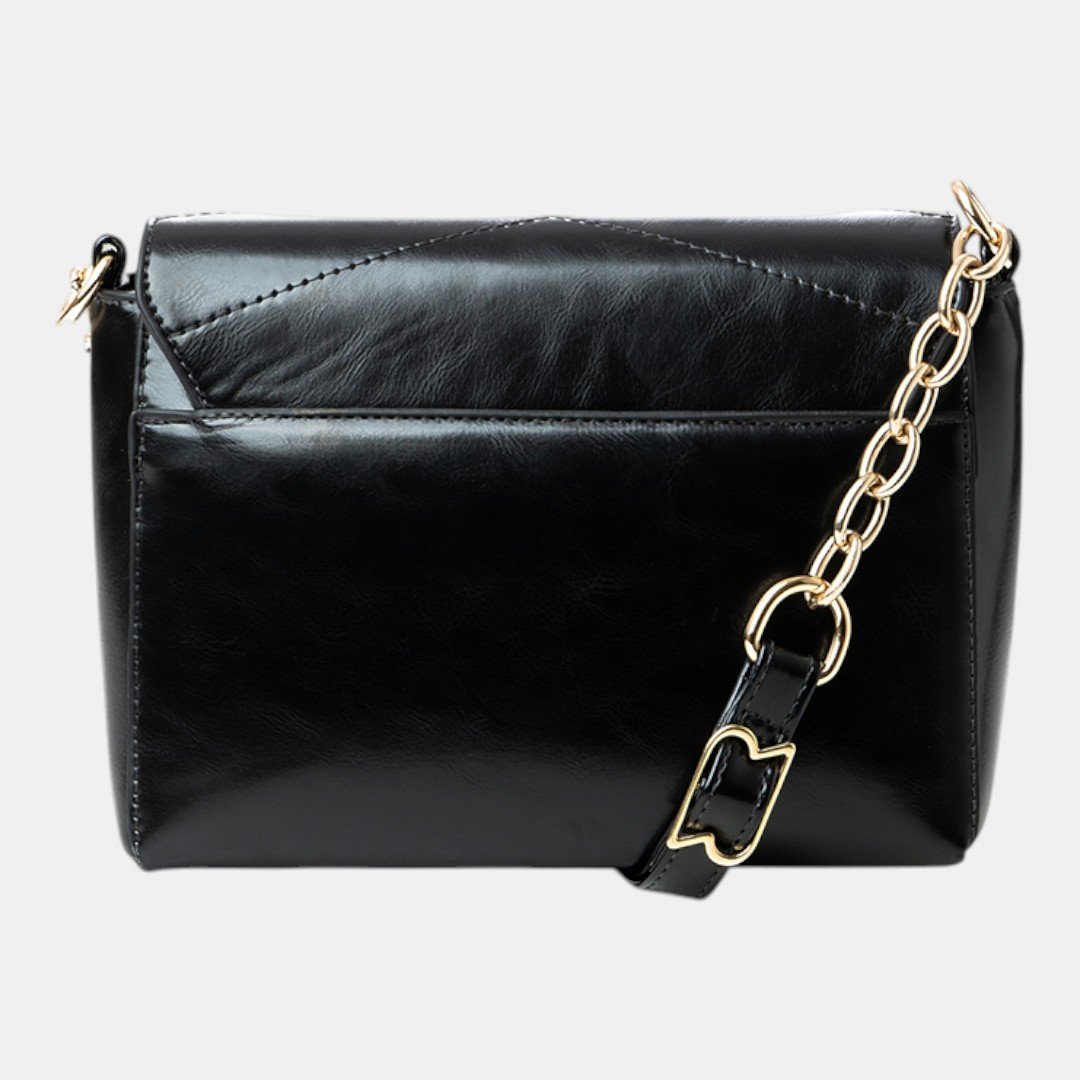 Mini Bolsa Rafitthy Crossbody Chain Glam Preta Preto 3