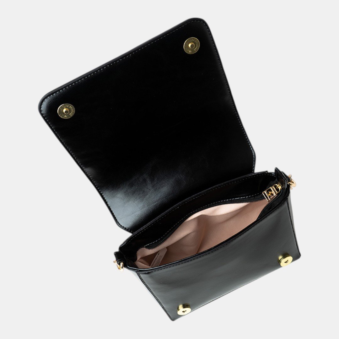 Mini Bolsa Rafitthy Crossbody Chain Glam Preta Preto 4
