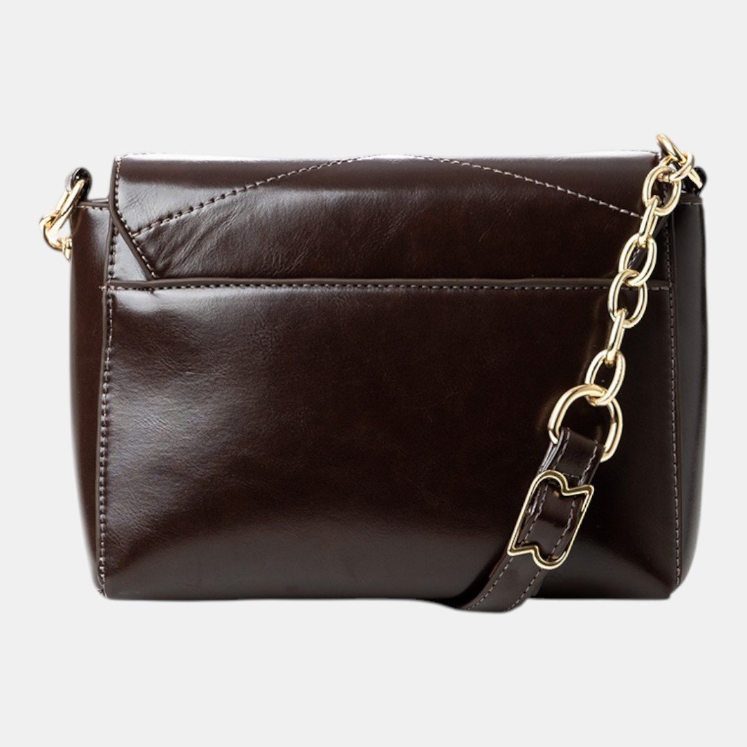 Mini Bolsa Rafitthy Crossbody Chain Glam Marrom Marrom 3