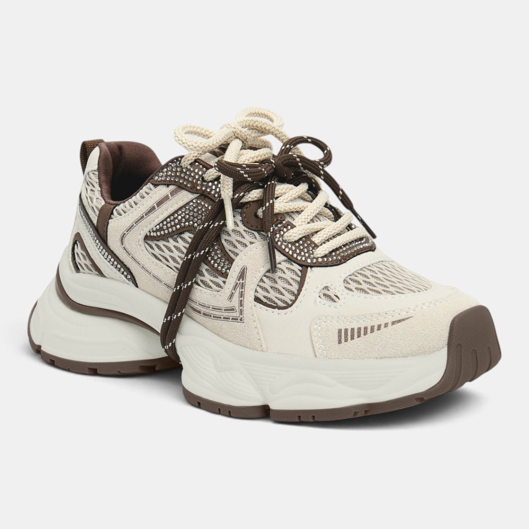 Tênis Via Marte Feminino Off White com Marrom Branco 2