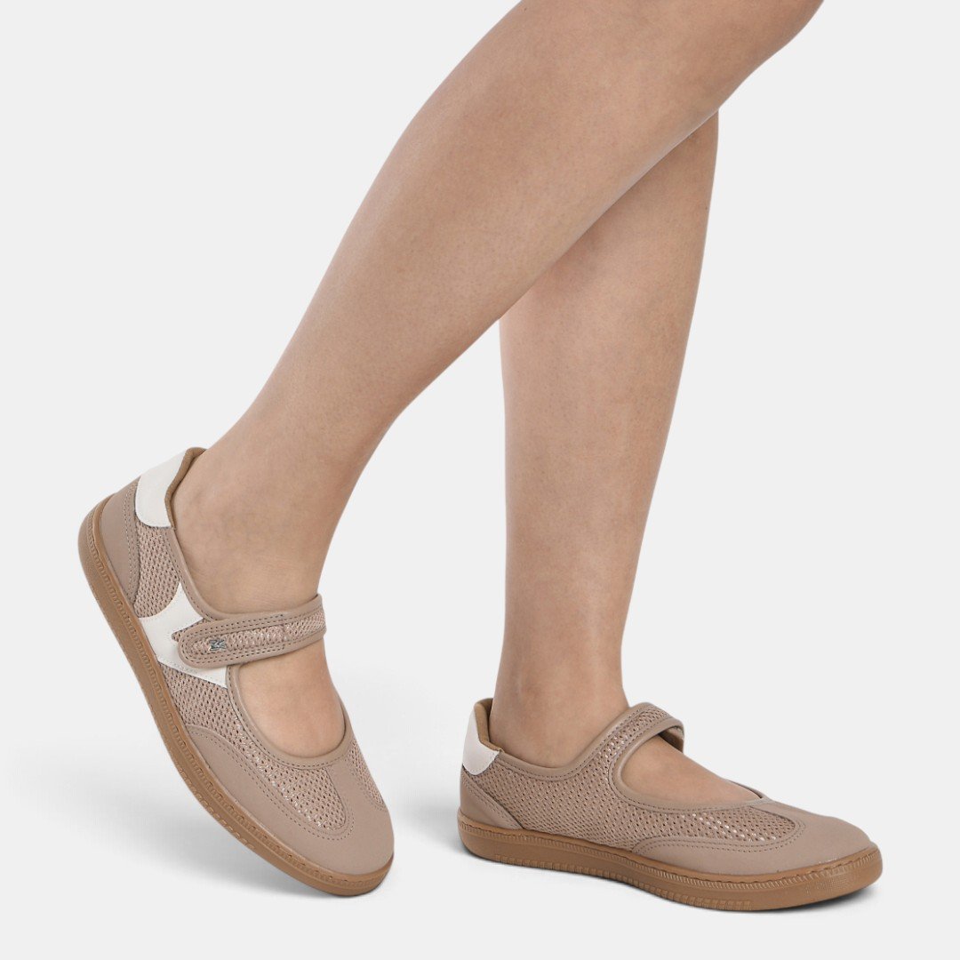 Tênis Via Marte Mary Jane Urban Trend Bege Bege 2