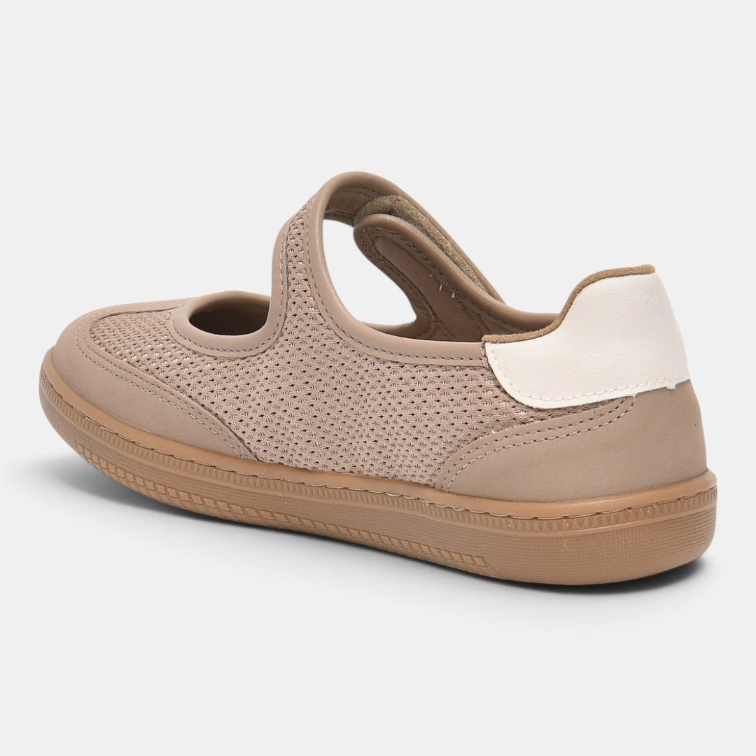 Tênis Via Marte Mary Jane Urban Trend Bege Bege 4