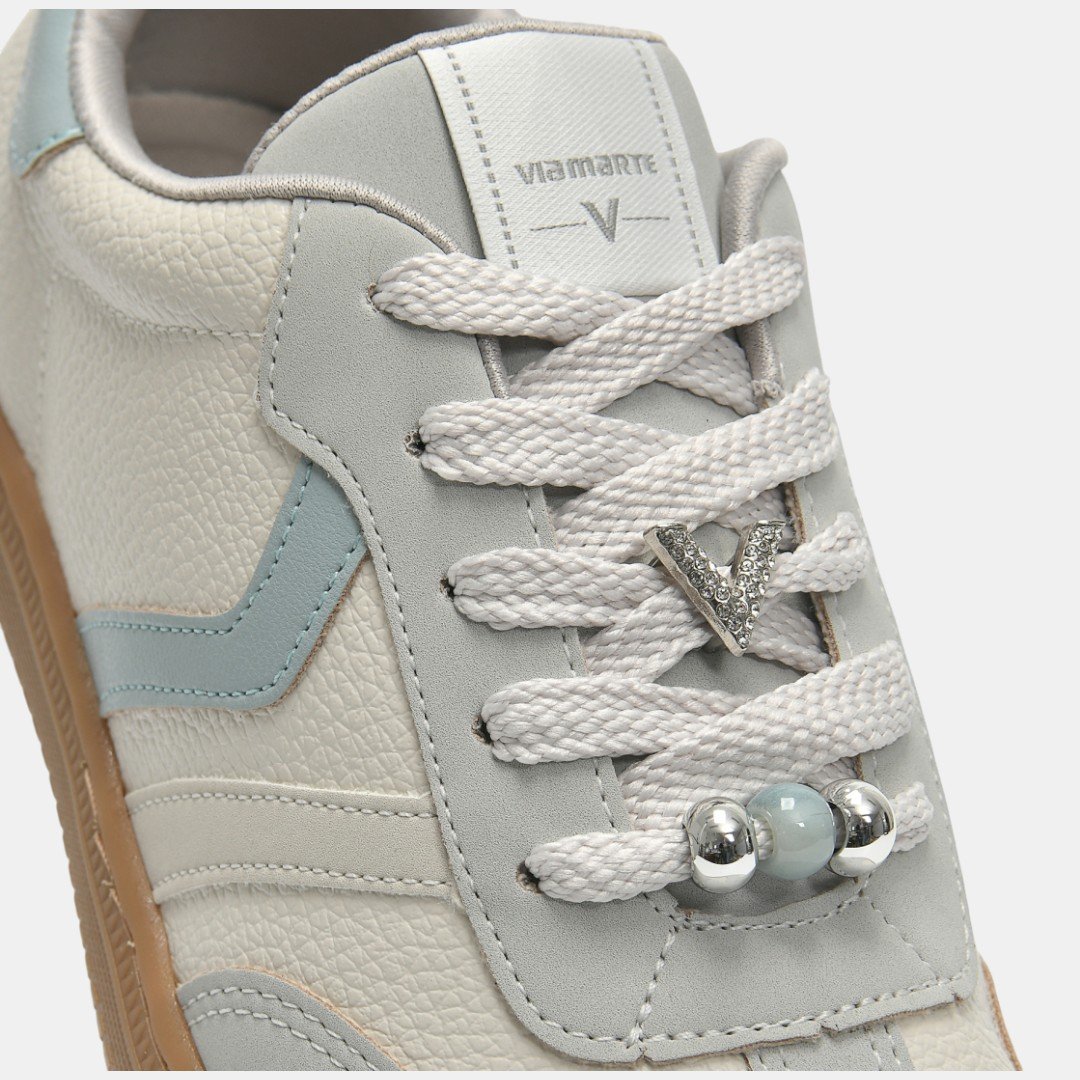 Tênis Via Marte Casual Urban Glow Off com Azul Branco/Azul 5
