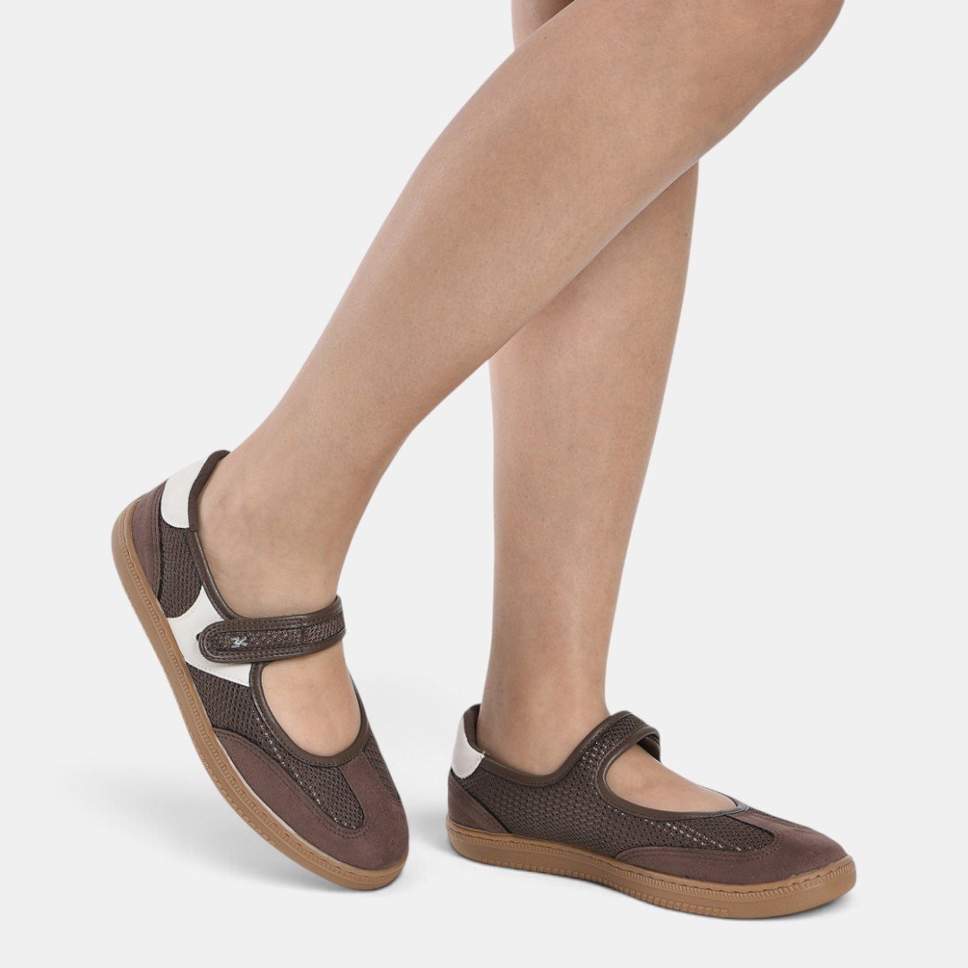 Tênis Via Marte Mary Jane Urban Trend Marrom Bege 2