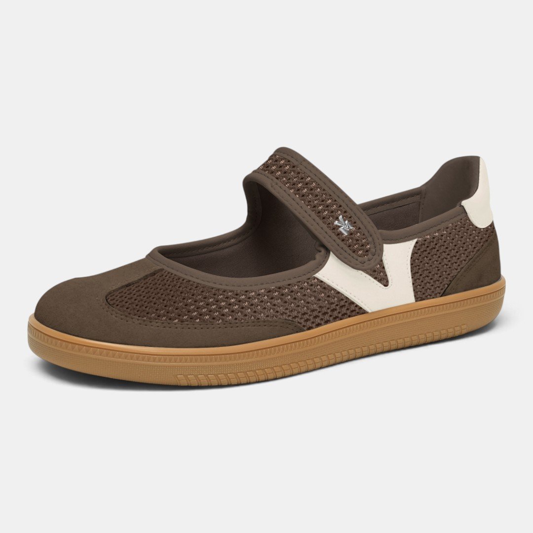 Tênis Via Marte Mary Jane Urban Trend Marrom Bege 3