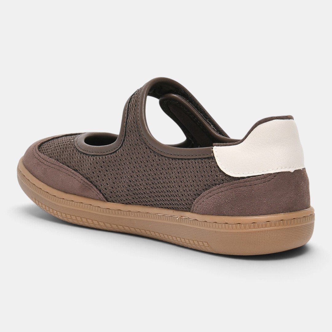 Tênis Via Marte Mary Jane Urban Trend Marrom Bege 4
